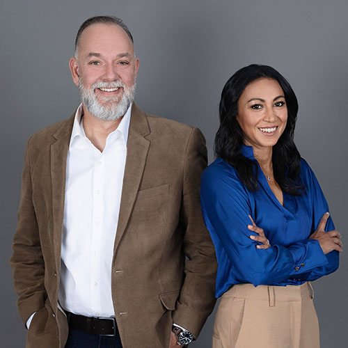 Dr Howard Holmes and Dr Arti Dyett